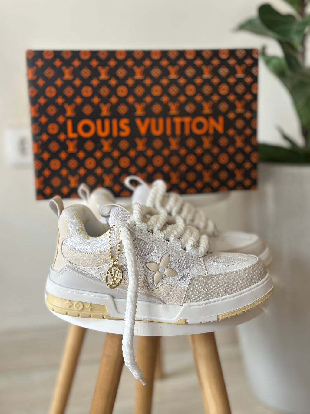 Tênis Feminino Branco Chunky – Estilo Fashion Premium