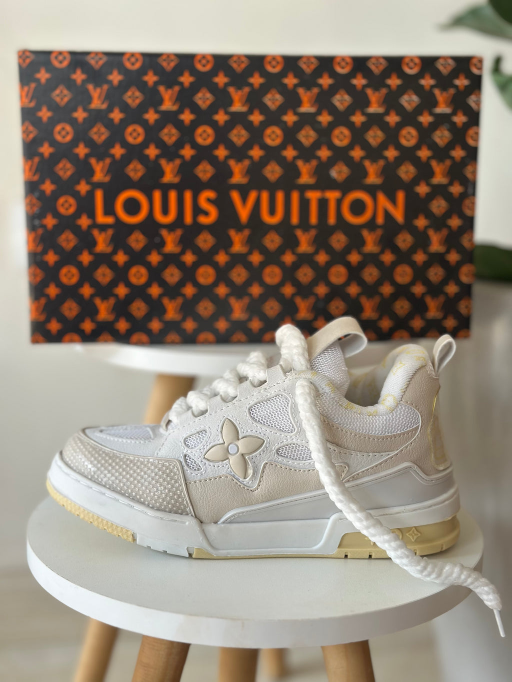 Tênis Feminino Branco Chunky – Estilo Fashion Premium