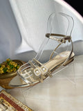 Rasteira Dourada Glam Pedraria – Seu Toque Shoes